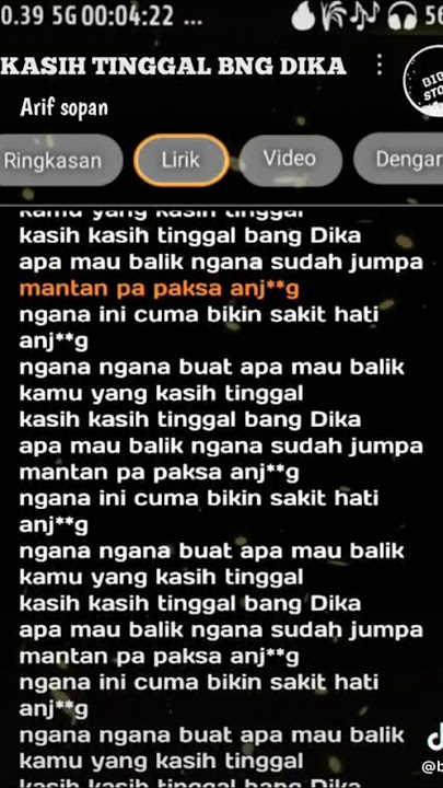 Lirik lagu kamu yang kasih tinggal#lirik#kasihtinggal#lagu#candu#fypシ゚