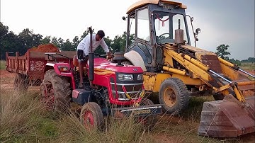 Mahindra Yuvo 415DI Fully Loaded Soil By Jcb Backhoe Loader Machine | All about Tractors and Jcb