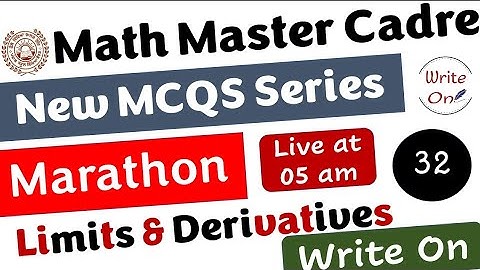 Math Master Cadre | Limits and Derivatives| Most Important MCQs |Ch-04 |New Classes|Deeply Explained