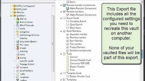 Export EPDM Vault Configuration