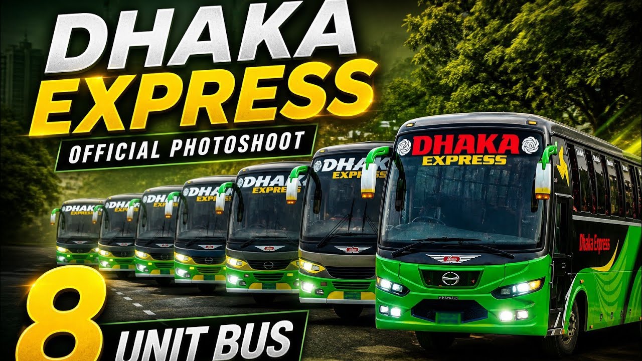 8 Bus Convoy | Dhaka Express Massive Lineup! @BusdiaryHS03 - YouTube
