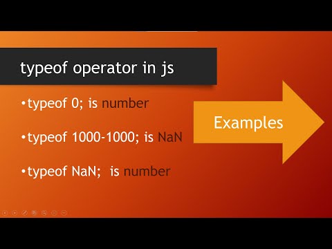 typeof operator in javascript with numeric value examples.