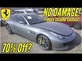 IAA: Cheapest Supercars at Salvage Auction! Ft. Flood Damaged Ferrari and Wrecked Nissan GTR!