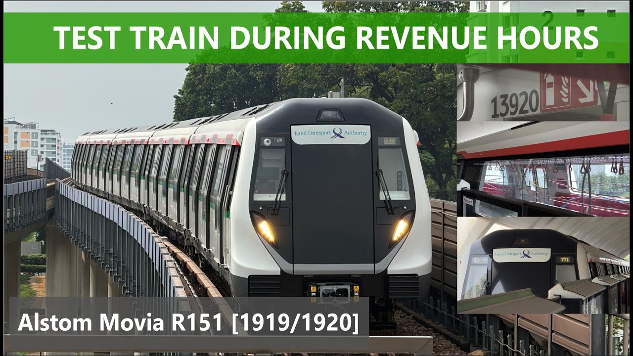 [TEST TRAIN] SMRT Alstom Movia R151 – 1919/1920: Daytime Test on EWL ...