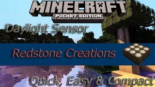 Redstone Daylight Sensor Tutorial! Minecraft PE (Pocket Edition) [TAGALOG]