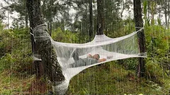 Man Built Shelter from Plastic / Start to Finish / @DimaCamp