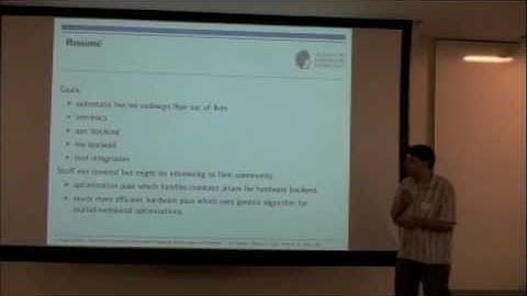 2008 LLVM Developers Meeting - Designflow: using LLVM to compile to Hardware - 4 of 5