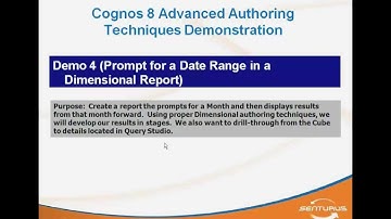 Cognos Report Studio: Time Prompt in a Dimensional Report