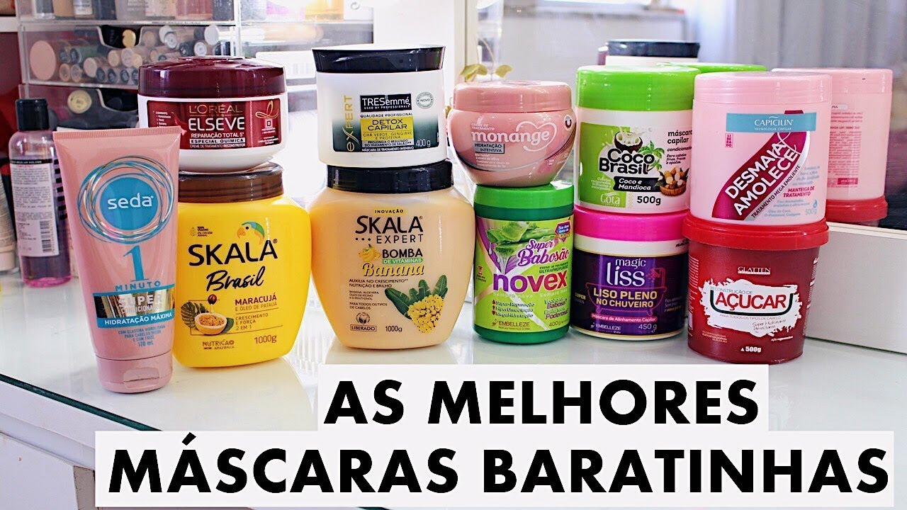 MELHORES MASCARAS NACIONAIS E BARATINHAS PROS CABELOS - YouTube