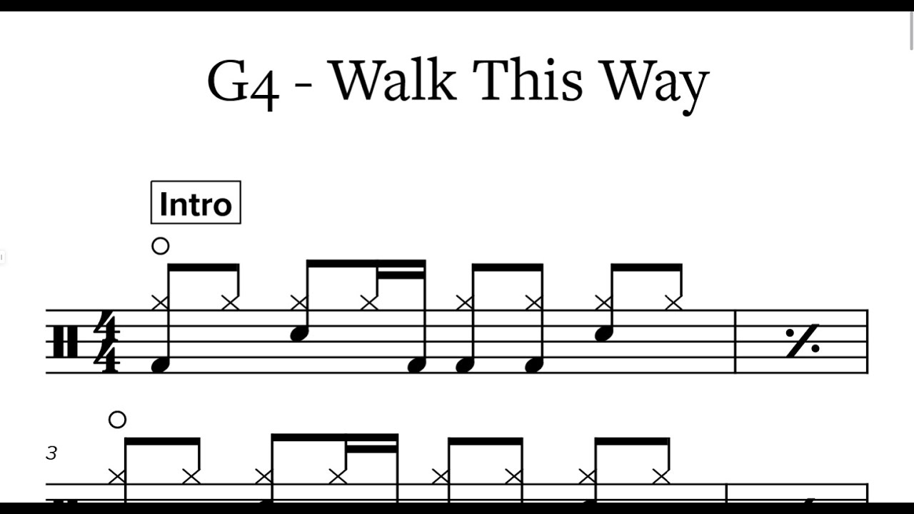 Walk This Way   Aerosmith   Drumscore
