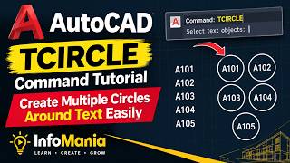 AutoCAD TCIRCLE Command Tutorial | Create Multiple Circles Around Text Easily