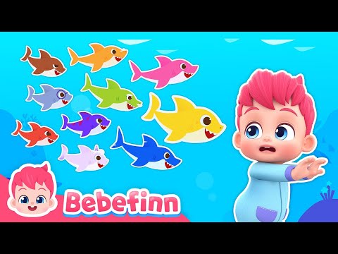 🔟🦈 Ten Little Sharks | Bebefinn Nursery Rhymes for Kids