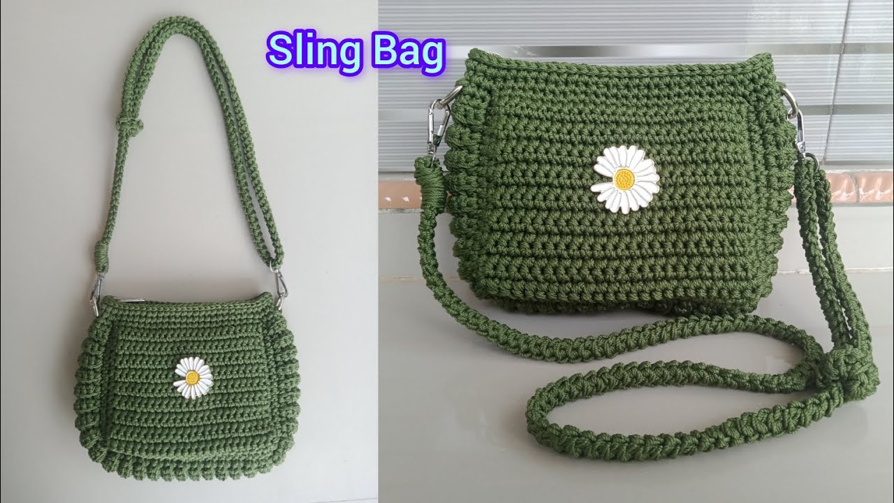DIY CROCHET SLING BAG || CROCHET CROSSBODY BAG EASY TUTORIAL - YouTube