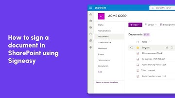 How to sign a document in SharePoint using Signeasy