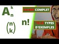Arrangement  combinaison et factoriel  cours complet avec exemples