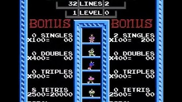 Famicom Tengen Tetris Level Up Dancer(Versus Computer Game)