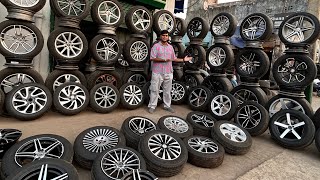 Itne SASTE ALLOY WHEELS  || 5000 se shuru with WARRANTY ? || MAYAPURI ALLOY WHEEL MARKET