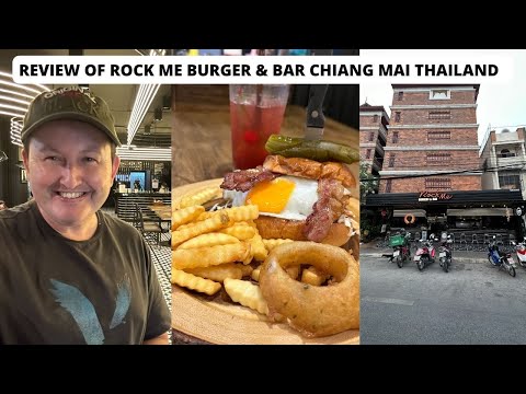Review of Rock Me Burger & Bar Chiang Mai Thailand | Chiang Mai Food Vlog |