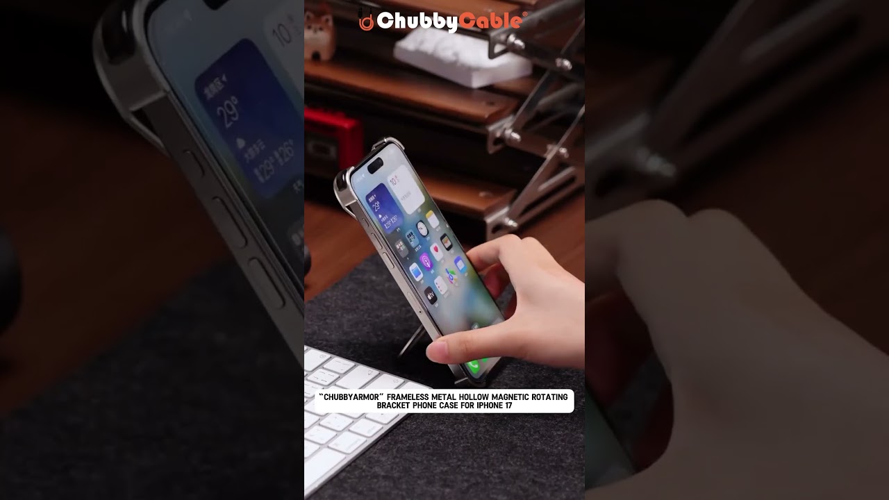iPhone 17 ChubbyArmor Z – Frameless Hollow Metal Magnetic Stand Case
