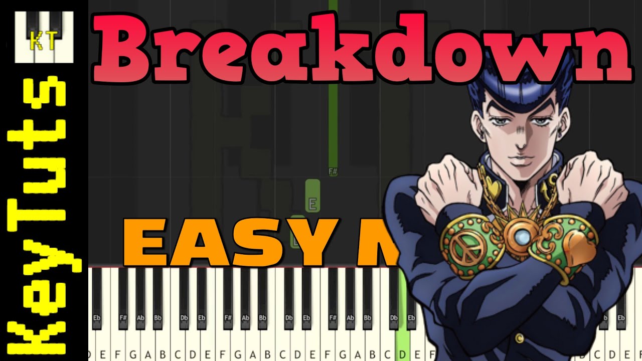 Breakdown [Jojo's Bizarre Adventure] Easy Mode [Piano Tutorial