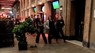 bushman prank  screaming and scaring on party night // broma hombre arbusto