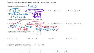 2024 Spring Algebra 1 Final Exam Review 34, 35, 37