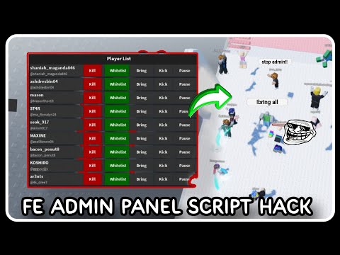 [ NEW ] Admin Panel Script Hack - ROBLOX SCRIPTS - Kick All, Kill All, Bring All, Freeze All