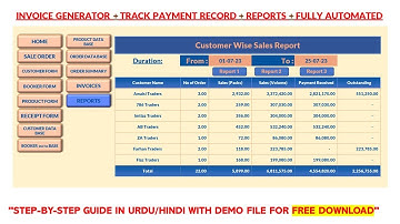 How to Create an Automated Invoice Generator with Payment Tracking, Reports | Part 5 #excelsteps