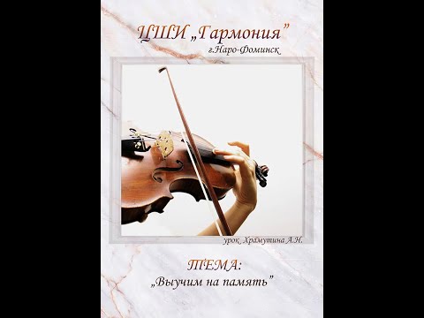 Мастер-Класс преподавателя скрипки