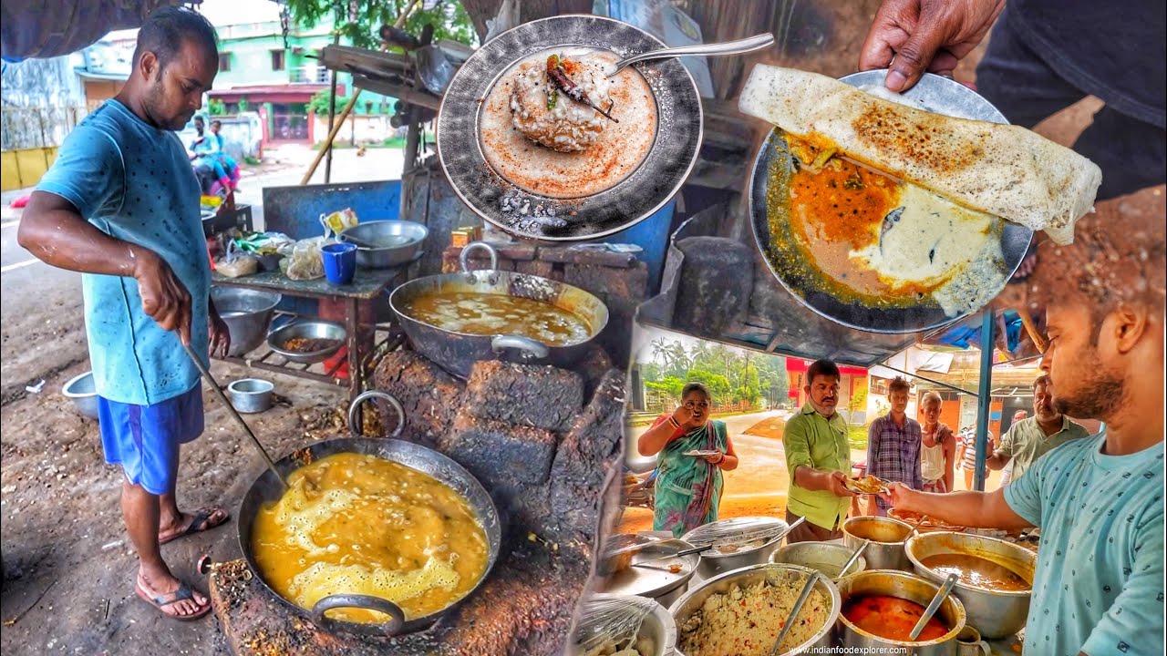 Masala Dosa Only Rs.15/- | Early Morning Breakfast in Saheed Nagar, Bhubaneswar | Street Food India