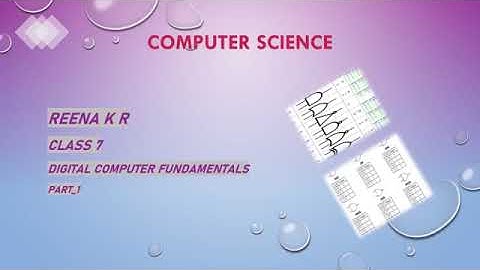 Digital computer fundamentals