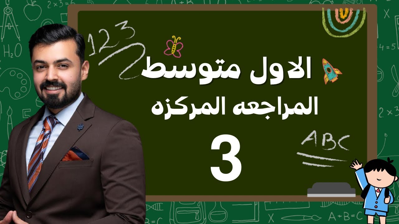 الاول متوسط : مراجعة مركزه الوحده الثالثه ، unit three
