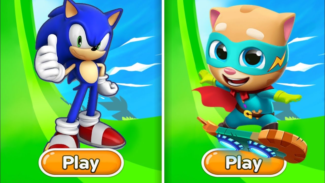 Sonic Dash Vs Talking Tom Hero dash - Movie Sonic Vs All Boss Zazz ...