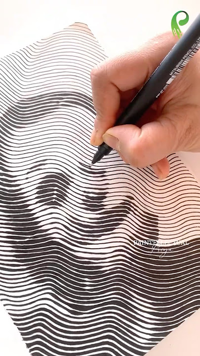 Line Art Tutorial on Paper 😱 #shorts