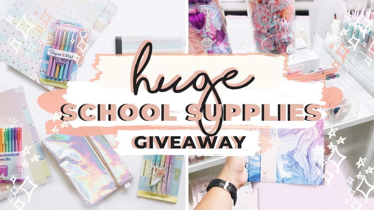 Back to school supplies shopping, huge stationery haul, & giveaway 2021  ✏️🌸 