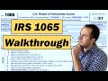 2022 irs form 1065 walkthrough  partnership tax return