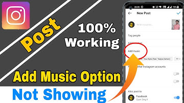 How To Fix Post Add Music Option Missing on Instagram || Post Add Music Option Not Showing problem