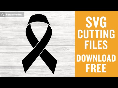 Cancer Ribbon Svg Free Cutting Files for Cricut Silhouette Instant Download