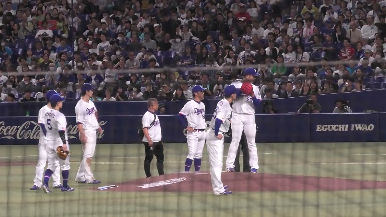 ガンギマリは止まらないよ】中日ドラゴンズ 打球を受けた松山晋也投手