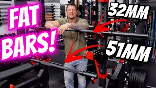 Power Systems Barbell Review of the 51mm  FAT BAR Axle bar and 32mm Power bar!