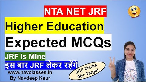 NTA NET JRF Higher Education | Expected MCQs