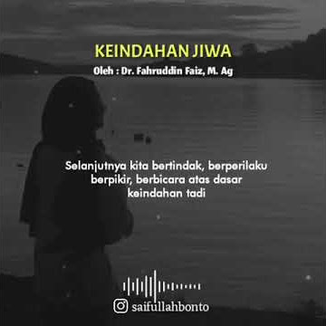 Status WA Dr. Fahrudin Faiz - Keindahan Jiwa