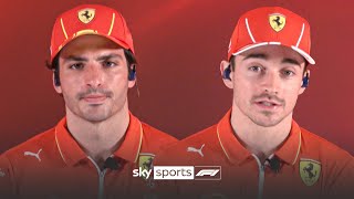 Charles Leclerc and Carlos Sainz REACT to Lewis Hamilton's Ferrari move