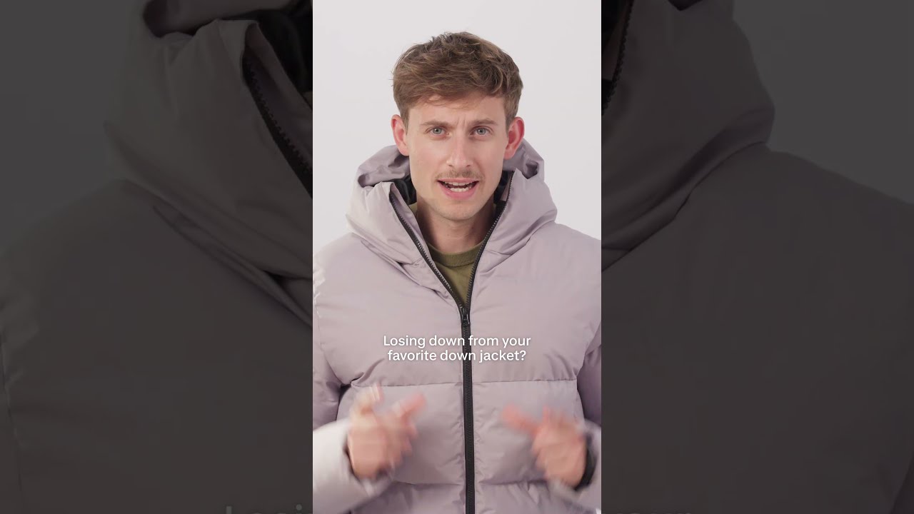 Fix your gear : Repair a down jacket #fixyourgear #jacket #hikinglife #repairnotreplace