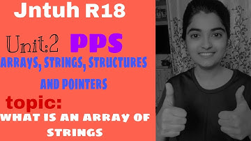 #pps #R18 #unit2 #topic10 #arrayn #of #strings #arraystring #structures  #pointer