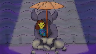 Sharing an umbrella - Undertale speedpaint in Krita