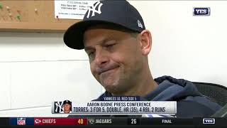 Aaron Boone on Yankees' 10-5 win, Mike Tauchman calf injury