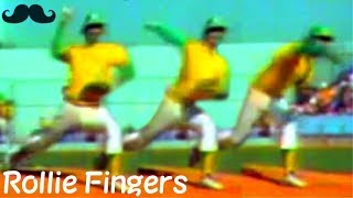 Rollie Fingers Stressless Form, Shoulder Pushing Diagonal Rolling Pitching Mechanics Slow Motion