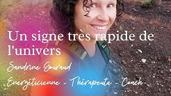 Un signe très rapide de l'univers