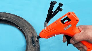 Hidden features of GLUE GUN ! Fix All Plastic Parts Using Cable Ties Resimi